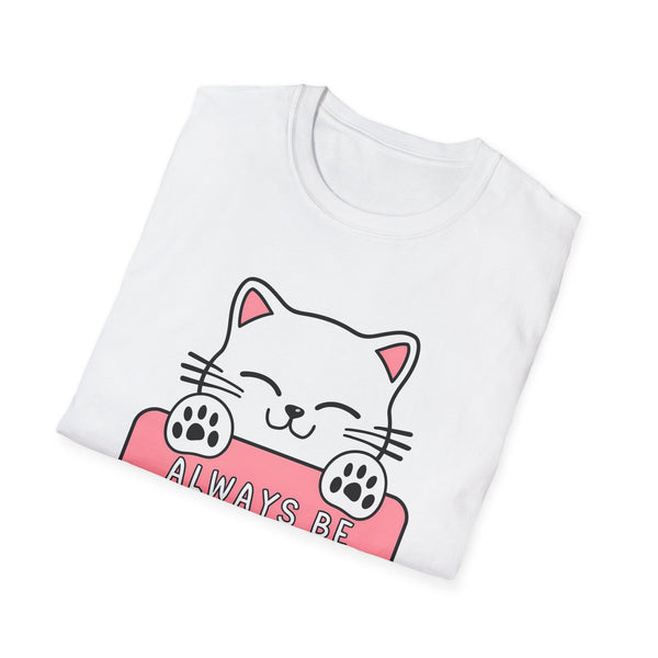 Kawaii Always Be Pawsititive Cat Shirt | Cat Mom Gift | Cat Present | Cat Lover Unisex Softstyle T-Shirt