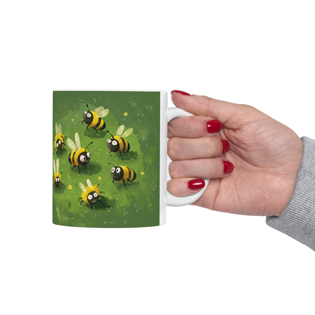 Bee Mug  | Bee Gifts | Bee Presents | Happy Bees Ceramic Mug 11oz