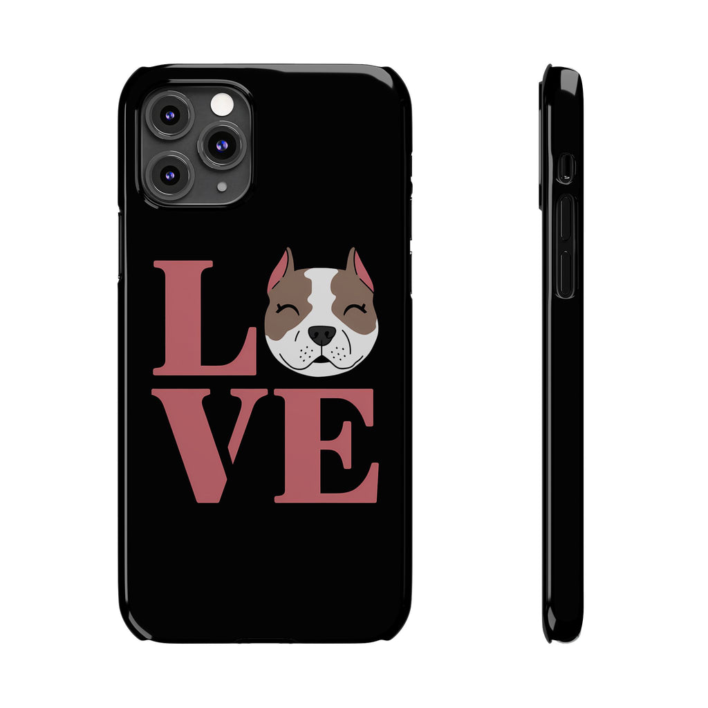 Premium Love Pitbulls iPhone Case | Pitbull Gifts Slim Phone Cases