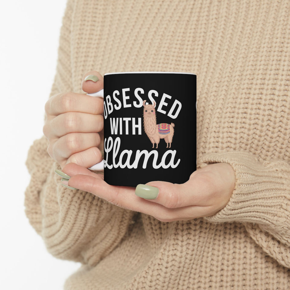 Obsessed With Llama - Cute Llamas Mug | Llama Coffee Mug | Cute Llamas Coffee Mug 11oz