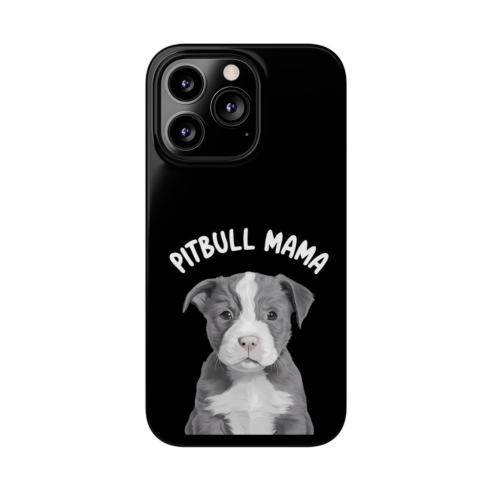 Premium Pitbull Mama iPhone Case | Pitbull Gifts Slim Phone Cases