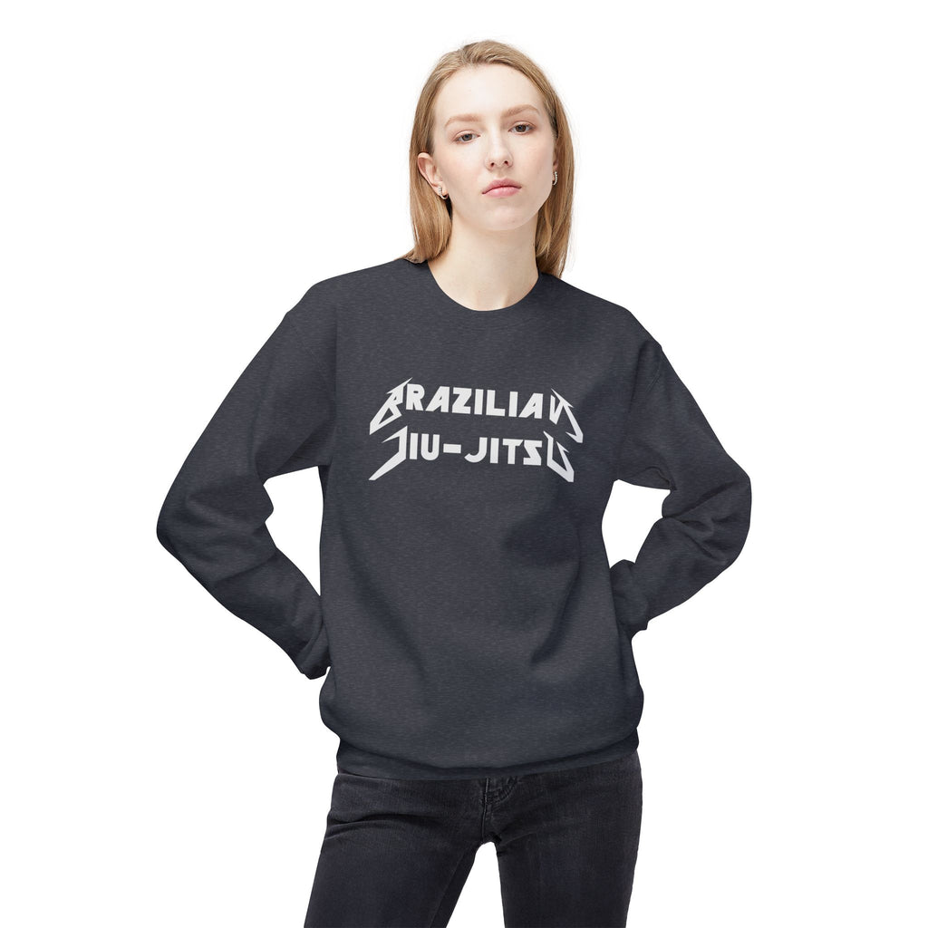 Brazilian Jiu Jitsu Metal BJJ Unisex Midweight Softstyle Fleece Crewneck Sweatshirt