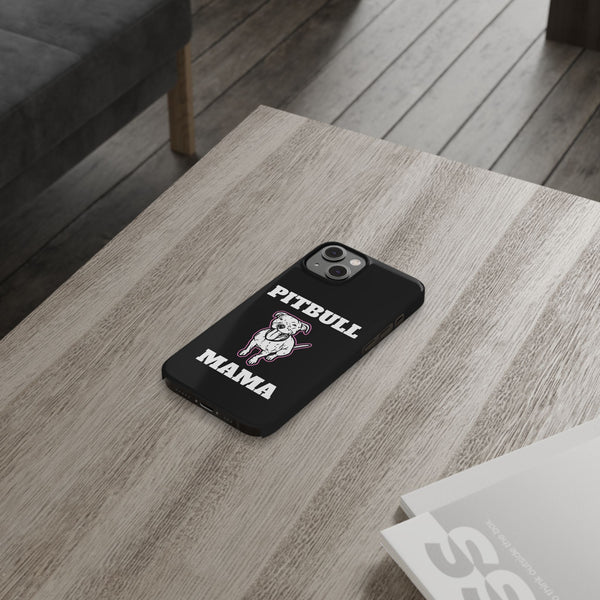 Premium Pitbull Mama 2 iPhone Case | Pitbull Gifts Slim Phone Cases