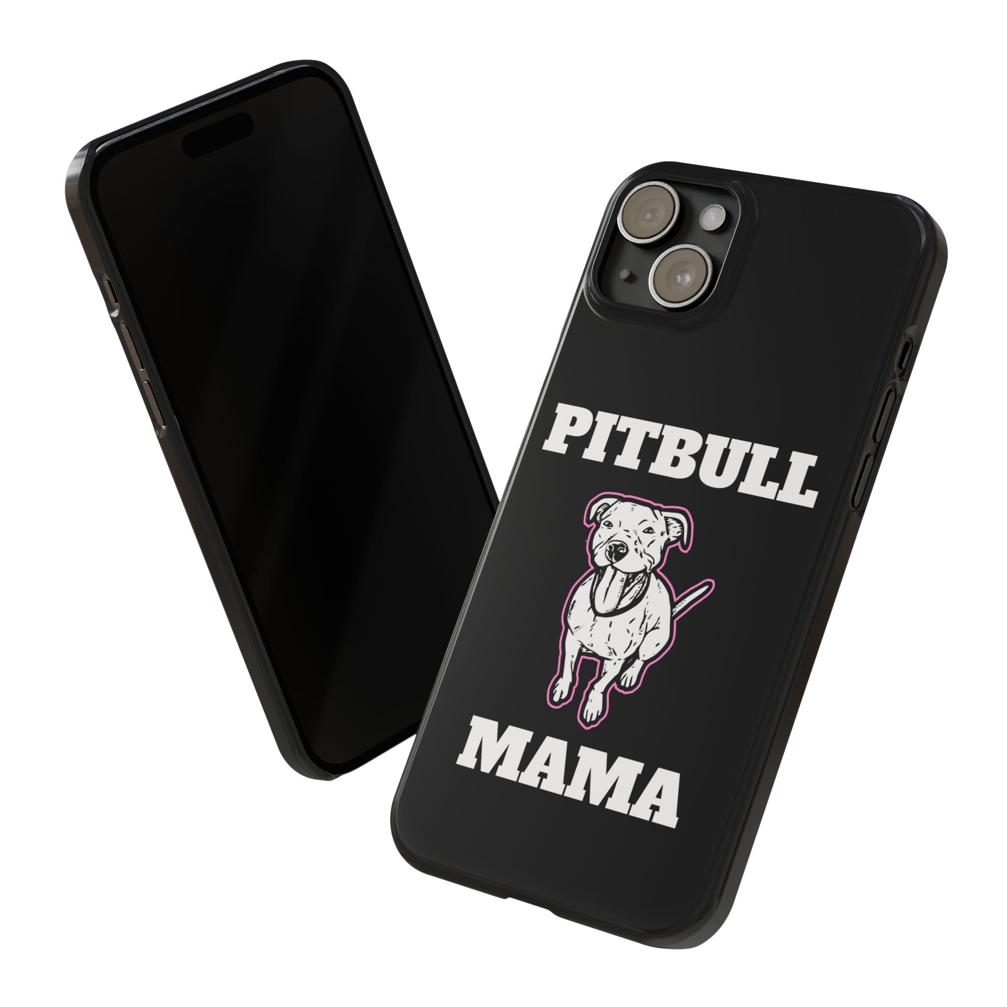 Premium Pitbull Mama 2 iPhone Case | Pitbull Gifts Slim Phone Cases