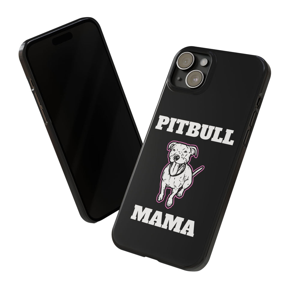 Premium Pitbull Mama 2 iPhone Case | Pitbull Gifts Slim Phone Cases