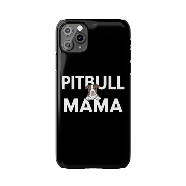 Premium Pitbull Mama 3 iPhone Case | Pitbull Gifts Slim Phone Cases