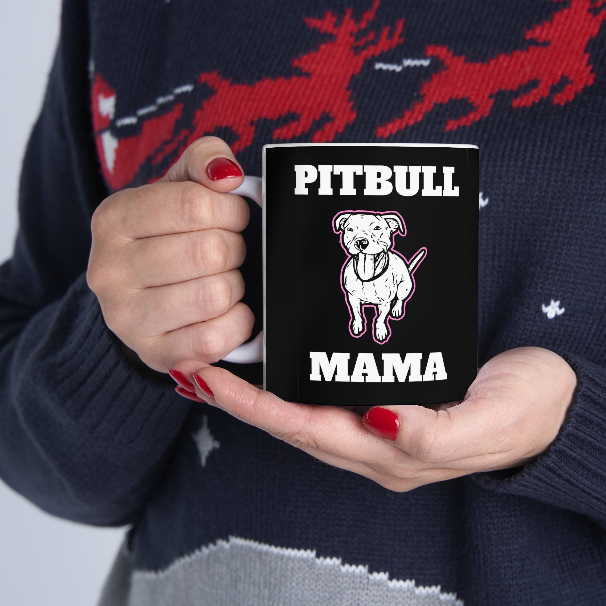 Pitbull Mama Mug 2 | Pomeranian Momma Coffee Mug | Pomeranian Gifts | Pomeranian Presents | Pitbull Mug 11oz