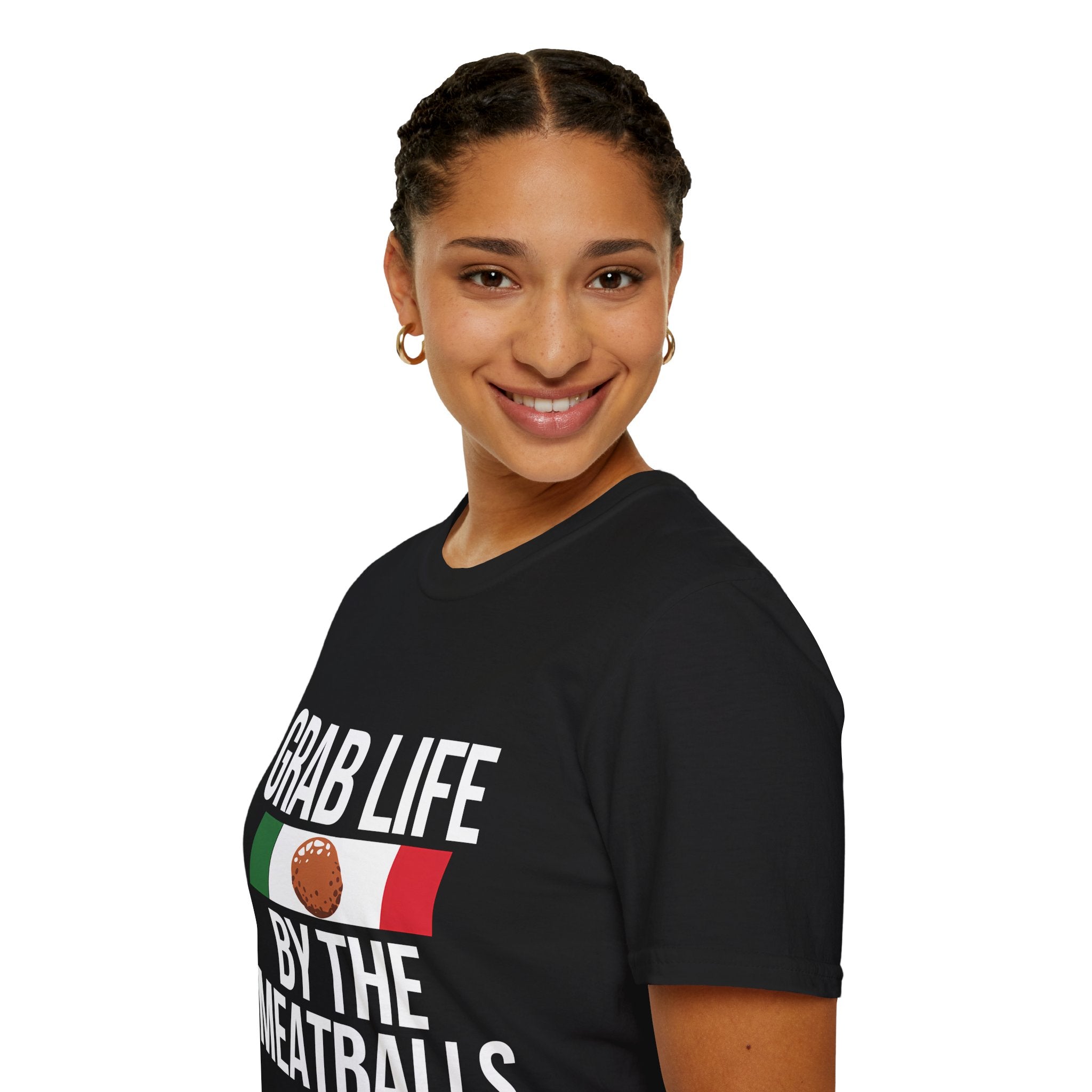 Italian Grab Life By The Meatballs 2 Shirt | Italian American Gift | Italian Merchandise | Italy Gifts Presents Unisex T-Shirt