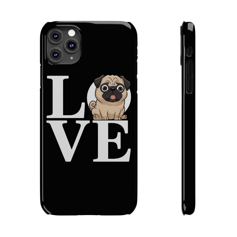 Love Pugs Slim iPhone Case | Cute Pug iPhone Case