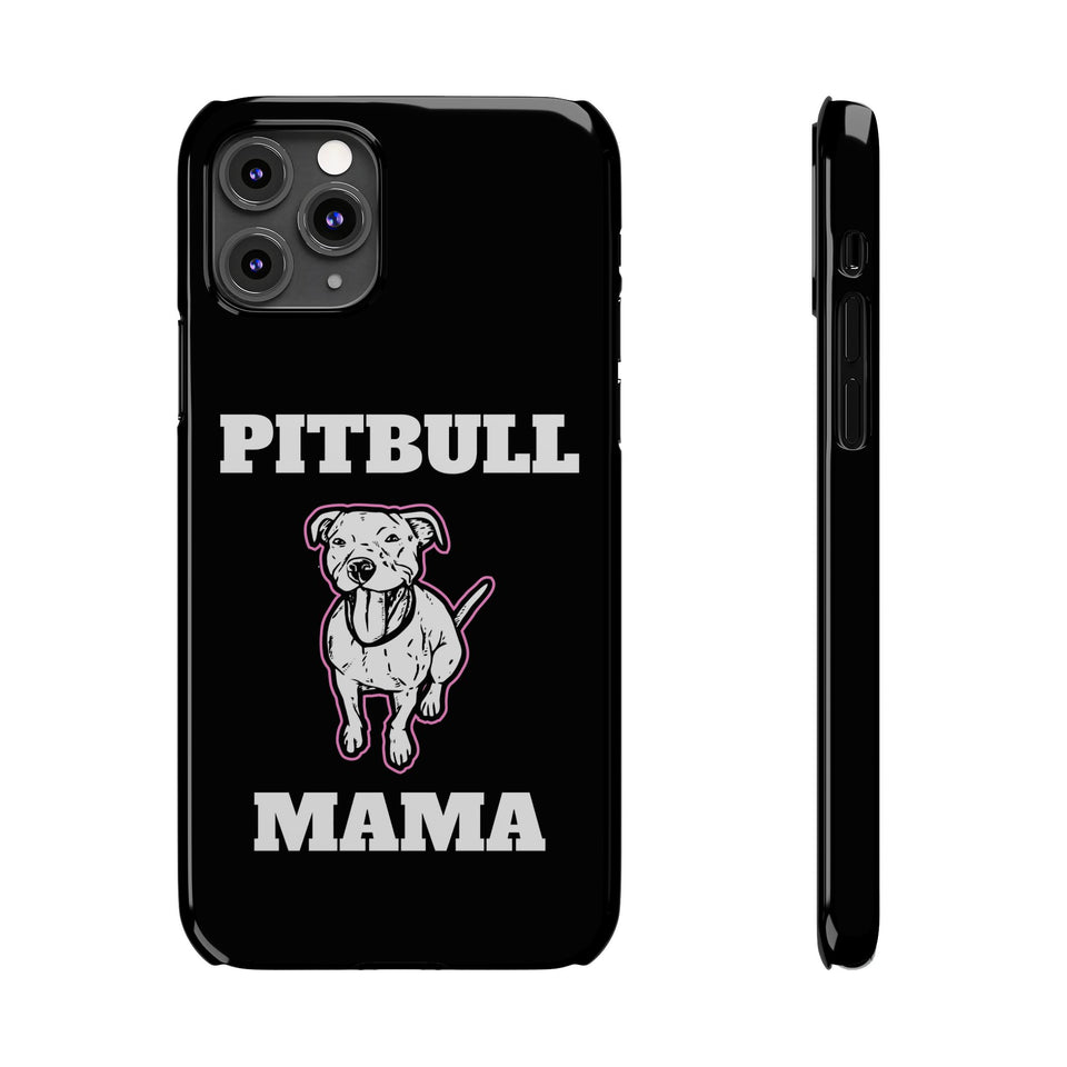 Premium Pitbull Mama 2 iPhone Case | Pitbull Gifts Slim Phone Cases