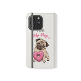 Pug Phone Case | I Love My Pug Wallet Phone Case | IPhone & Samsung Galaxy Pug Flip Cases White Pug Phone Case | I Love My Pug Wallet Phone Case | IPhone & Samsung Galaxy Pug Flip Cases White