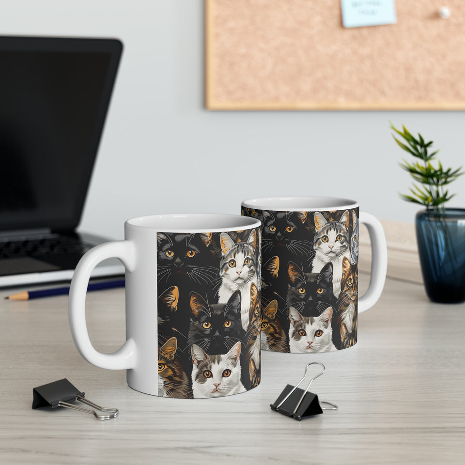 Cute Cats Mug | Cat Coffee Mug | Cute Cat Gift | Funny Cat Presents | Cat Mug 1 11oz