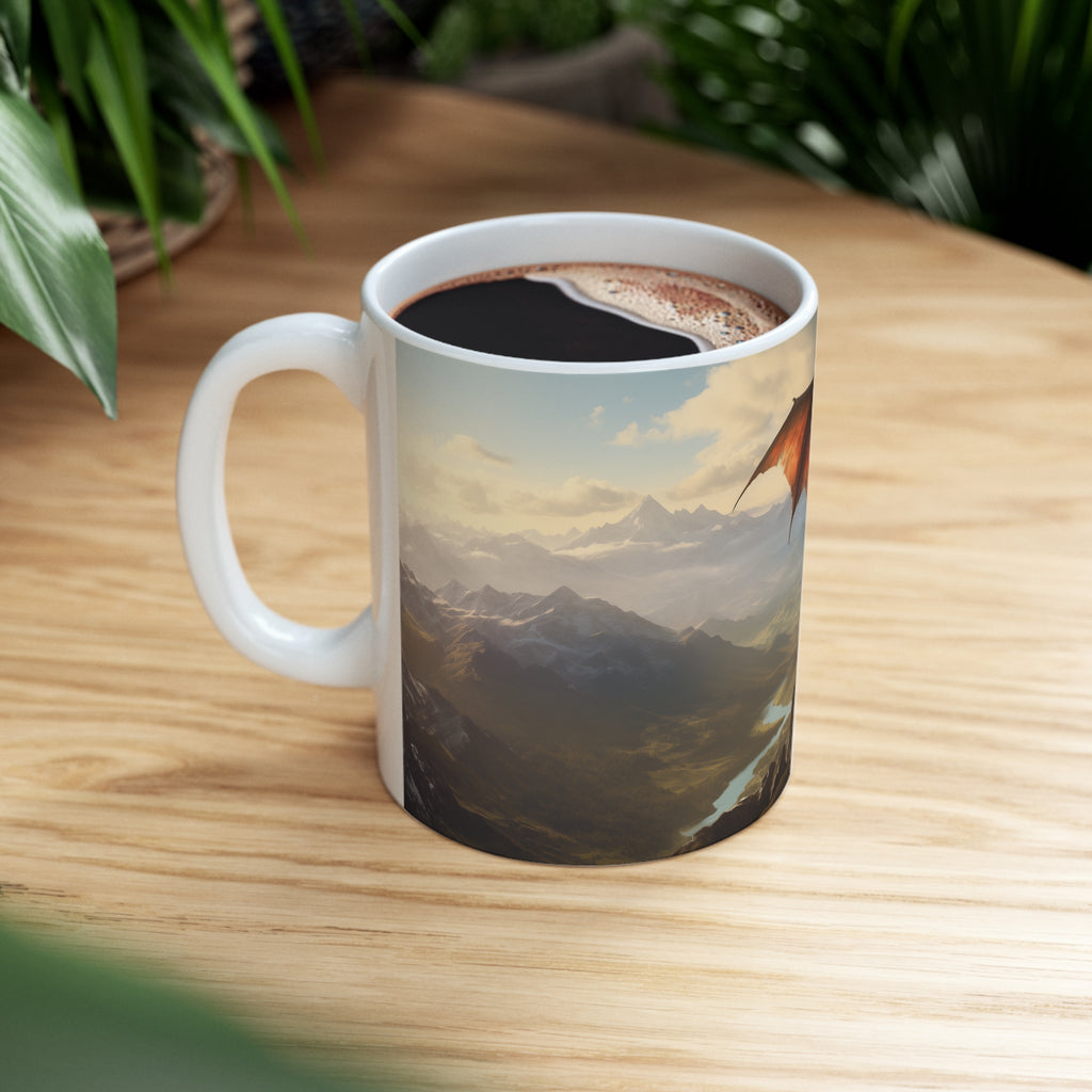 Fantasy Dragon Mug | Fantasy RPG Gift | Dragon Ceramic Mug 11oz