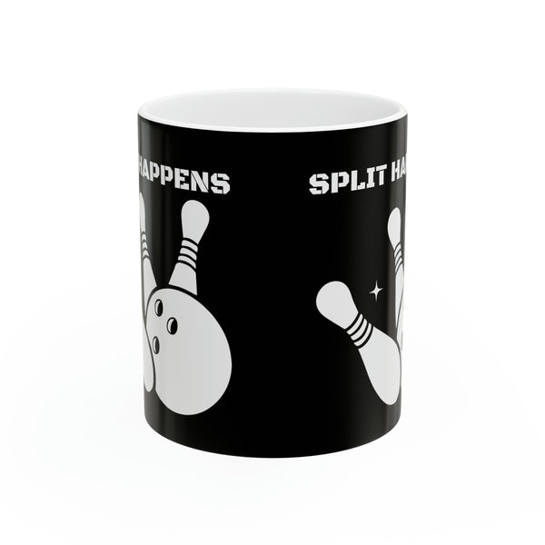 Funny Bowling Mug | Split Happens Bowling Coffee Mug | Bowling Gifts | Funny Bowling Presents | Bowling Mug 11oz