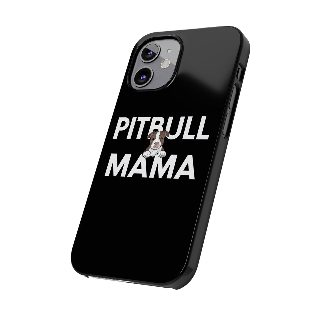 Premium Pitbull Mama 3 iPhone Case | Pitbull Gifts Slim Phone Cases