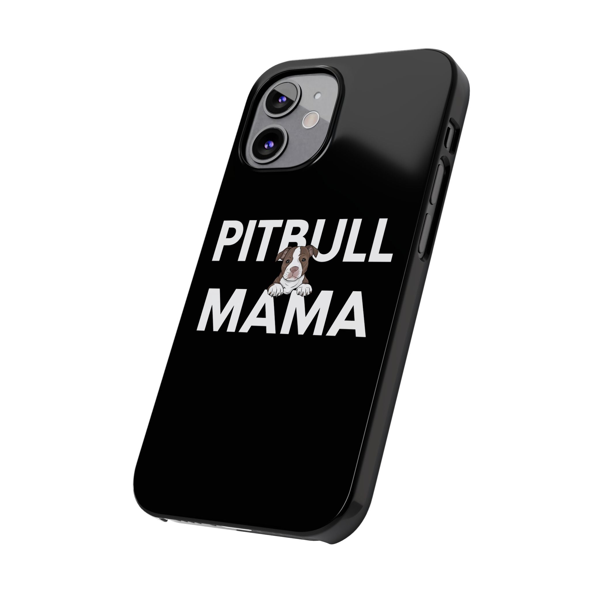Premium Pitbull Mama 3 iPhone Case | Pitbull Gifts Slim Phone Cases
