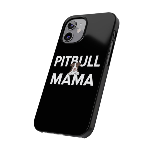 Premium Pitbull Mama 3 iPhone Case | Pitbull Gifts Slim Phone Cases