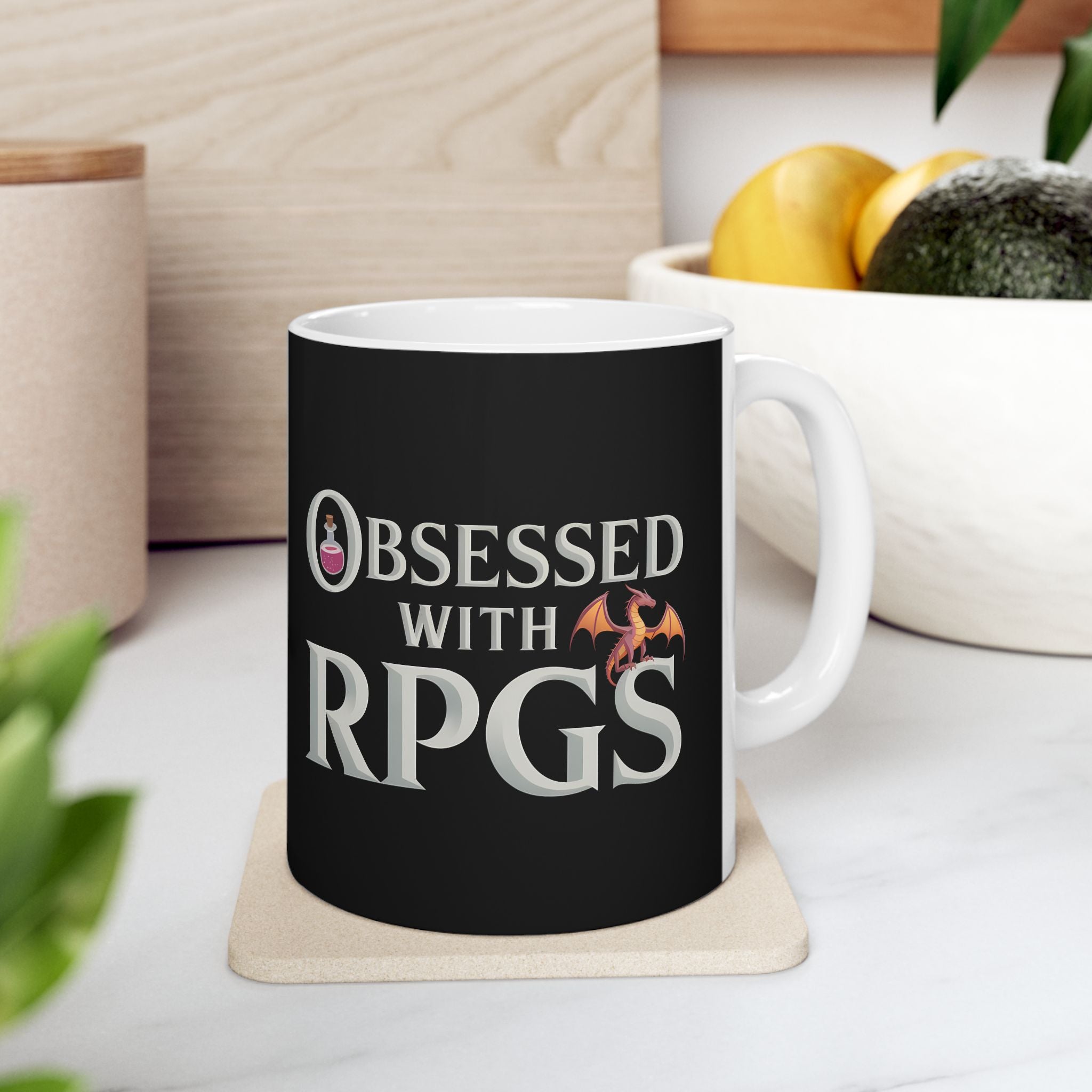 Obsessed With RPGs Ceramic Mug | Role Playing Game Gifts (11oz) Main image