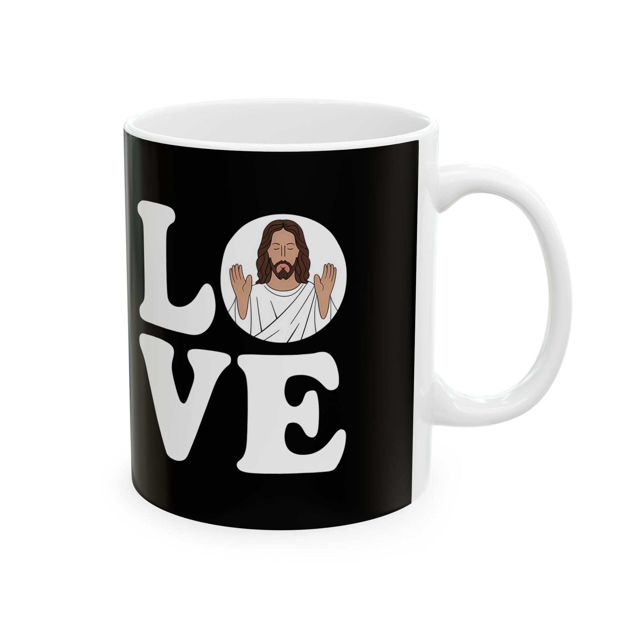 Love Jesus Ceramic Mug | Faith In Jesus Gifts (11oz)