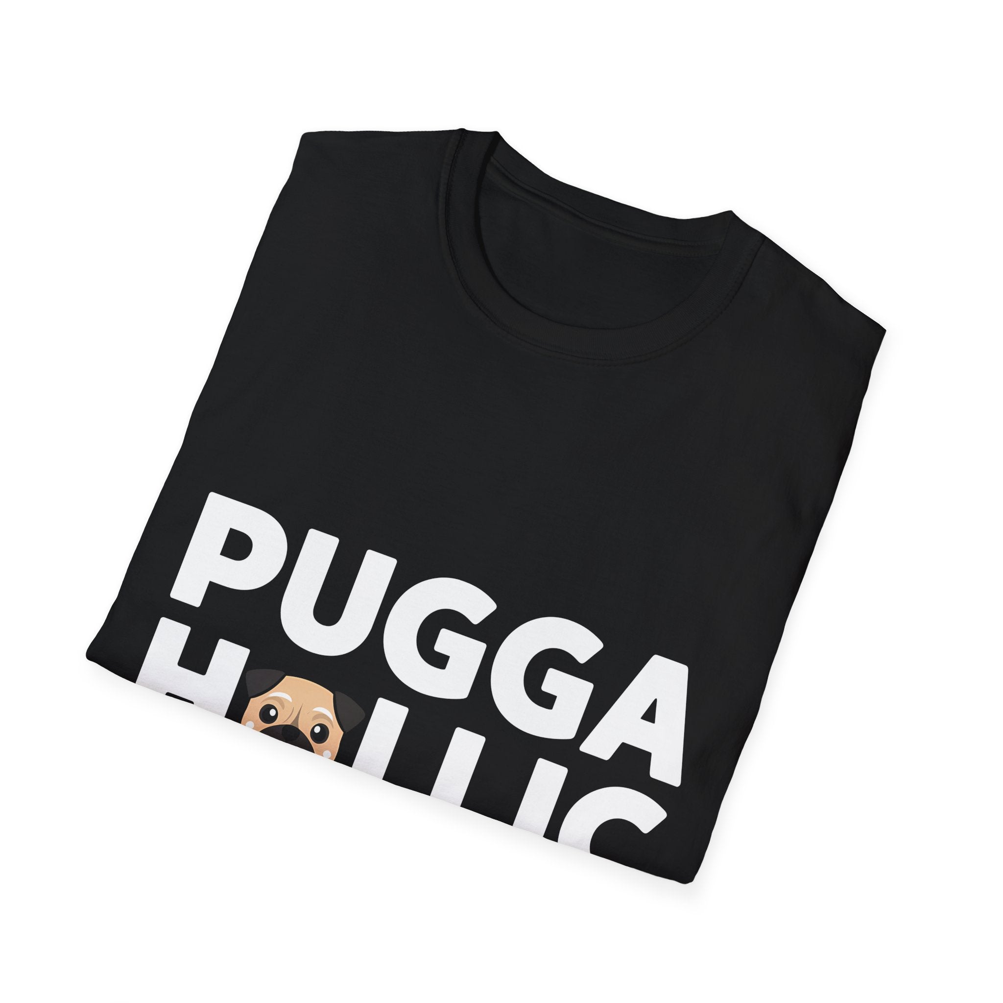 Puggaholic Pugs T-Shirt 2 | Pug Gifts Unisex Pug T-Shirt
