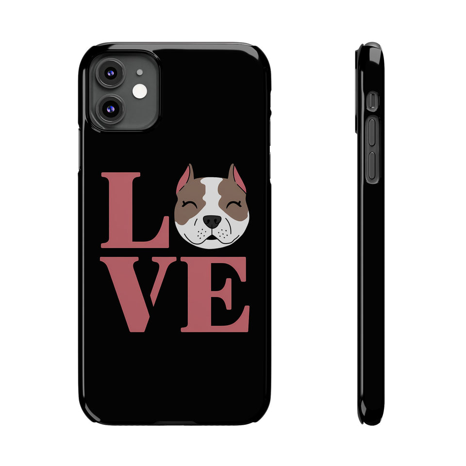Premium Love Pitbulls iPhone Case | Pitbull Gifts Slim Phone Cases
