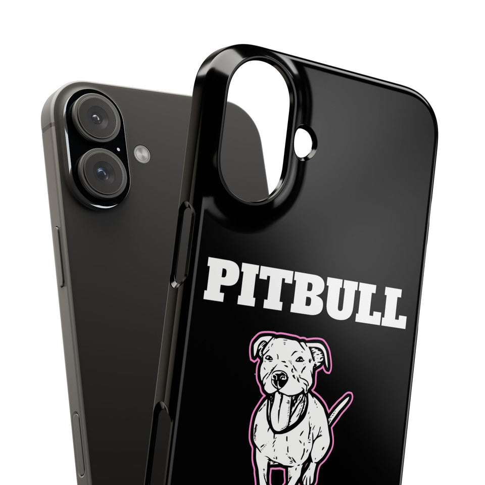 Premium Pitbull Mama 2 iPhone Case | Pitbull Gifts Slim Phone Cases