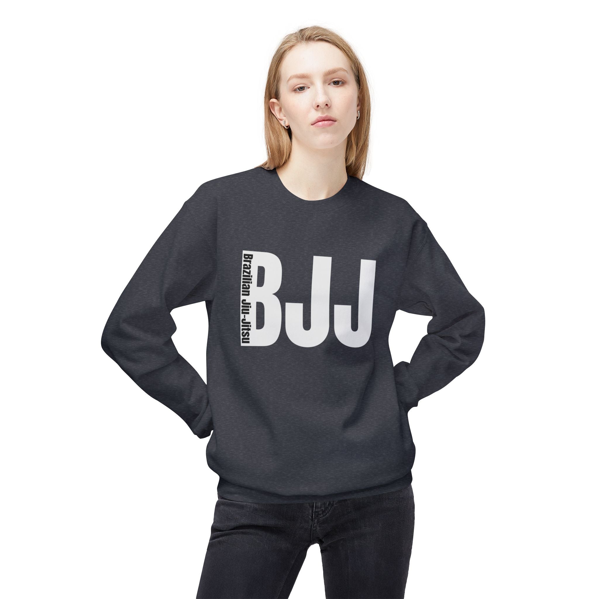 Brazilian Jiu Jitsu Logo 2 BJJ Unisex Midweight Softstyle Fleece Crewneck Sweatshirt
