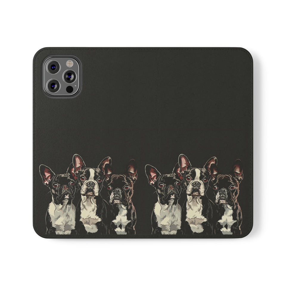 Boston Terrier Phone Case | Boston Terrier Wallet Phone Case | IPhone & Samsung Galaxy Boston Terrier Flip Cases