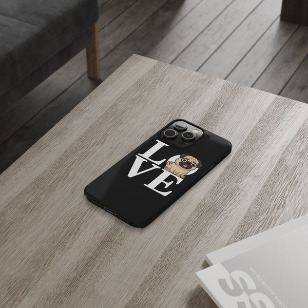 Love Pugs Slim iPhone Case | Cute Pug iPhone Case