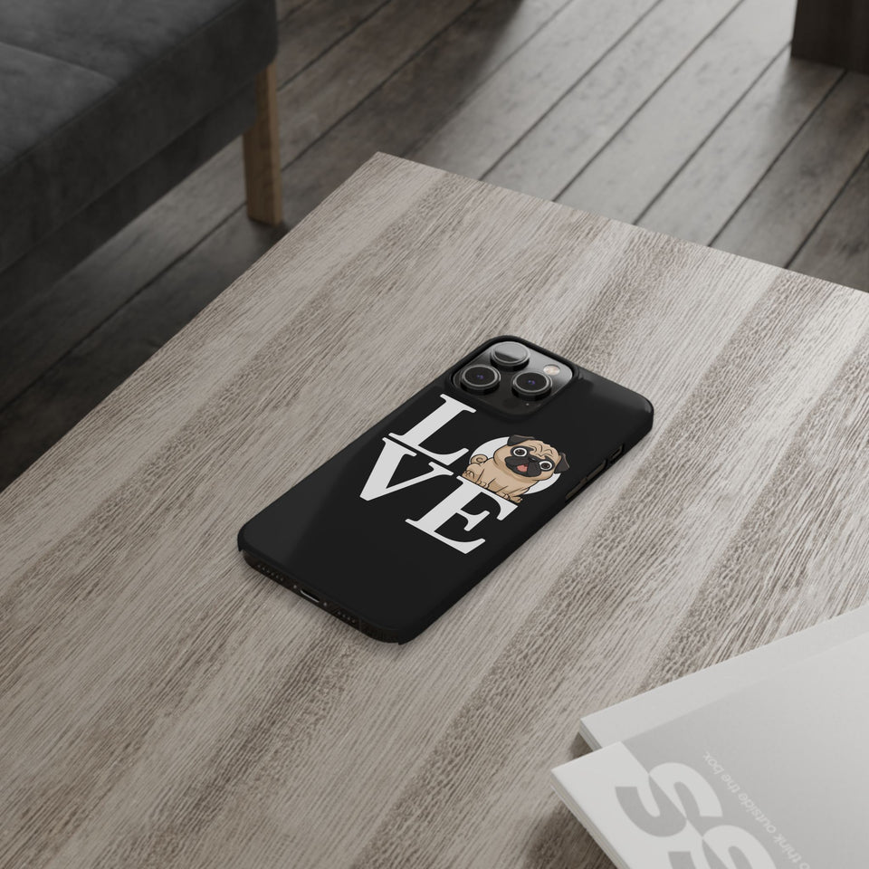 Love Pugs Slim iPhone Case | Cute Pug iPhone Case