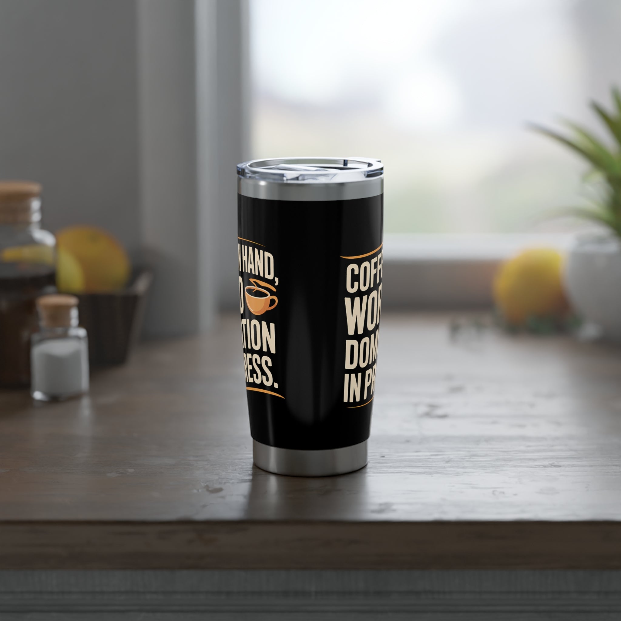 Coffee Lover Tumbler - Coffee In Hand World Domination In Progress Coffee Mug