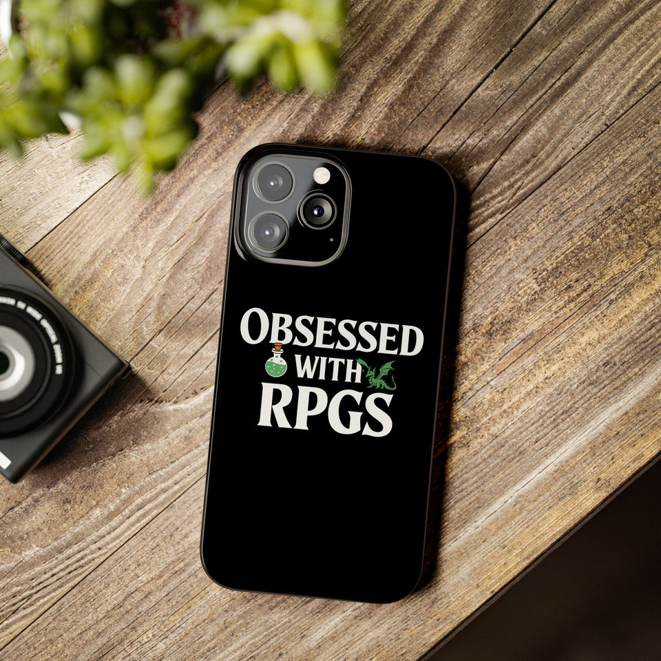 Premium Obsessed With RPGs iPhone Case | Role Playing Game Slim Phone Cases