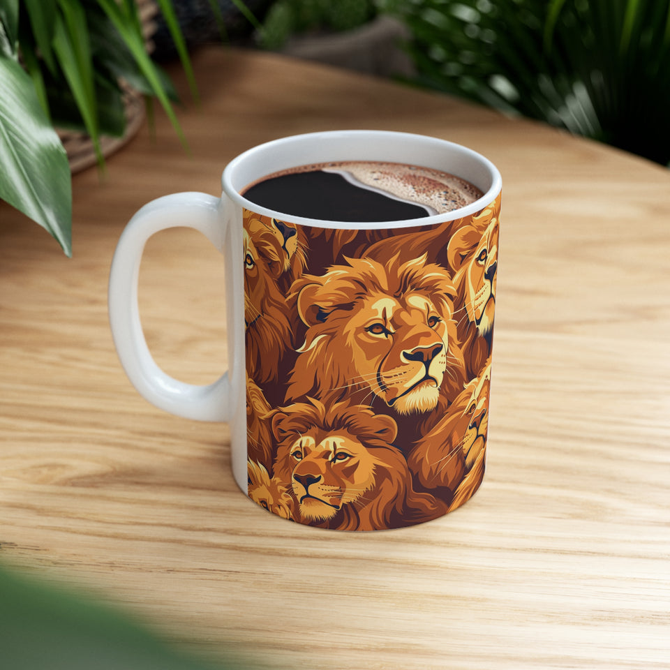 Lion Mug 2 | Lion Gifts | Lion Presents | Pride of Lions Ceramic Mug 11oz