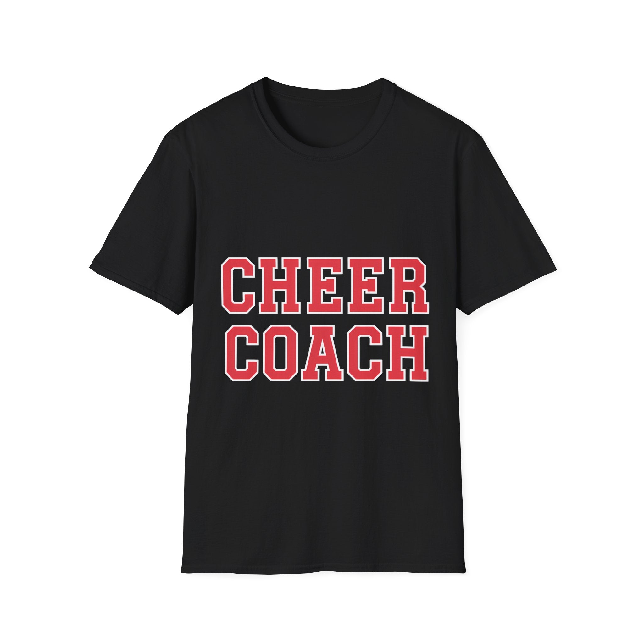 Red Cheer Coach Shirt | Cheerleading Coach Gift | Unisex Cheer Coach Present T Shirt Secondary image