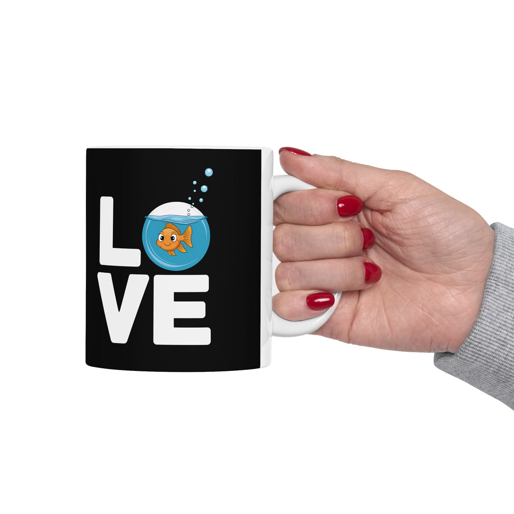 Cute Love Goldfish Mug | Goldfish Coffee Mug | Cute Goldfish Coffee Mug 11oz