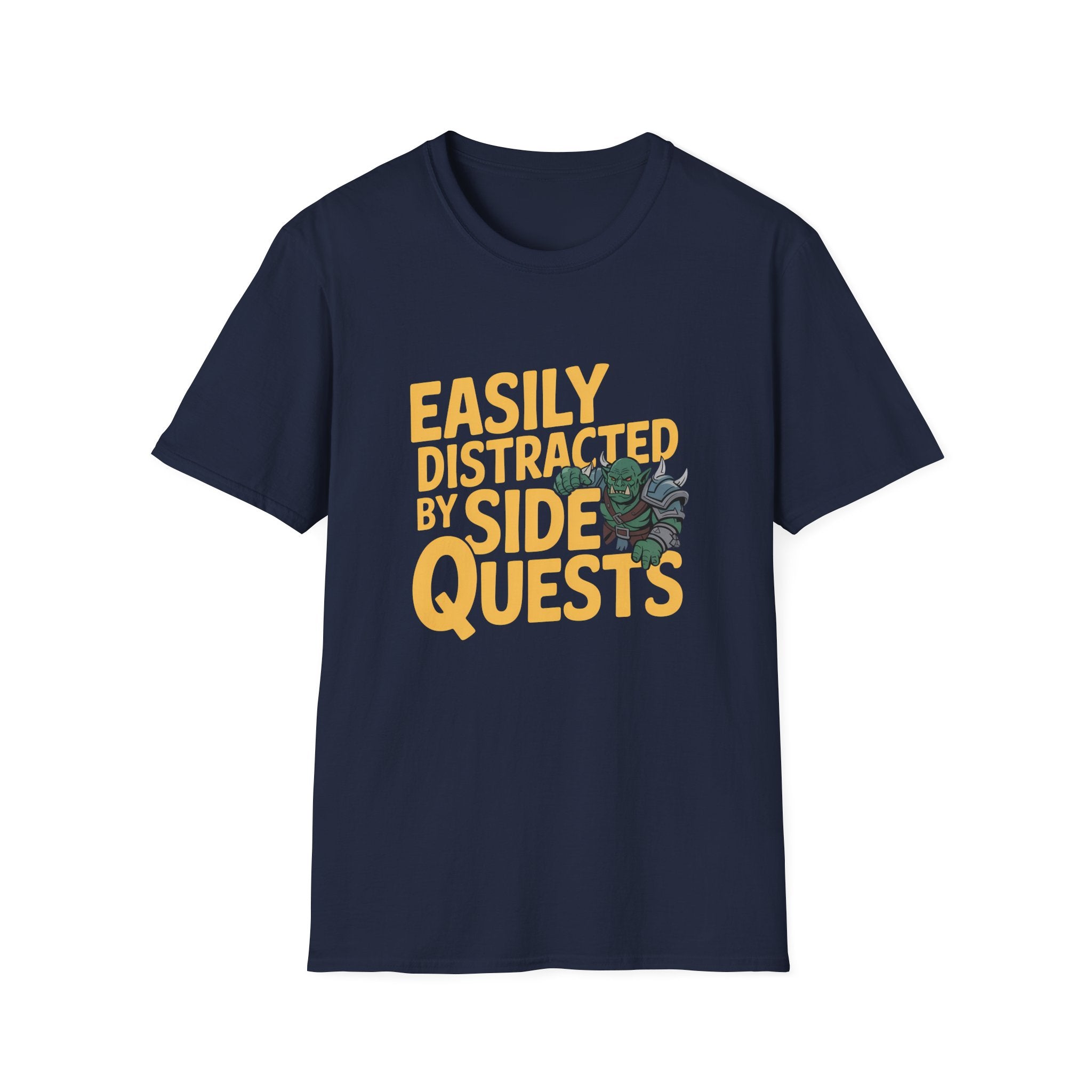Easily Distracted By Side Quests T-Shirt — RPG Gamer Tee 2