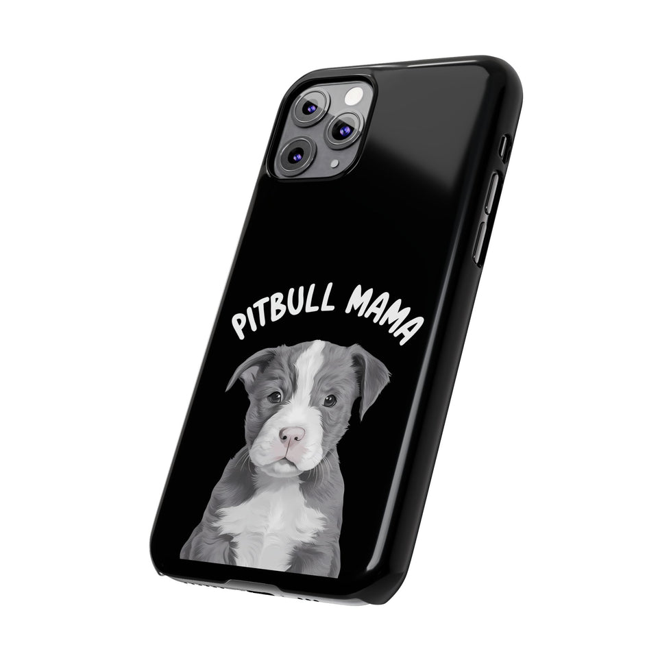 Premium Pitbull Mama iPhone Case | Pitbull Gifts Slim Phone Cases