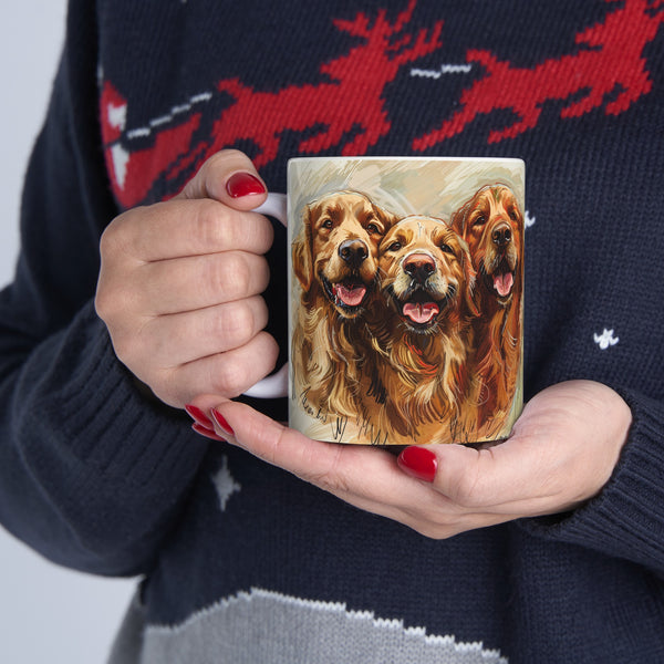 Golden Retriever Mug Group | Golden Retriever Gift | Golden Retriever Coffee Mug | Golden Retriever Presents Mug 11oz