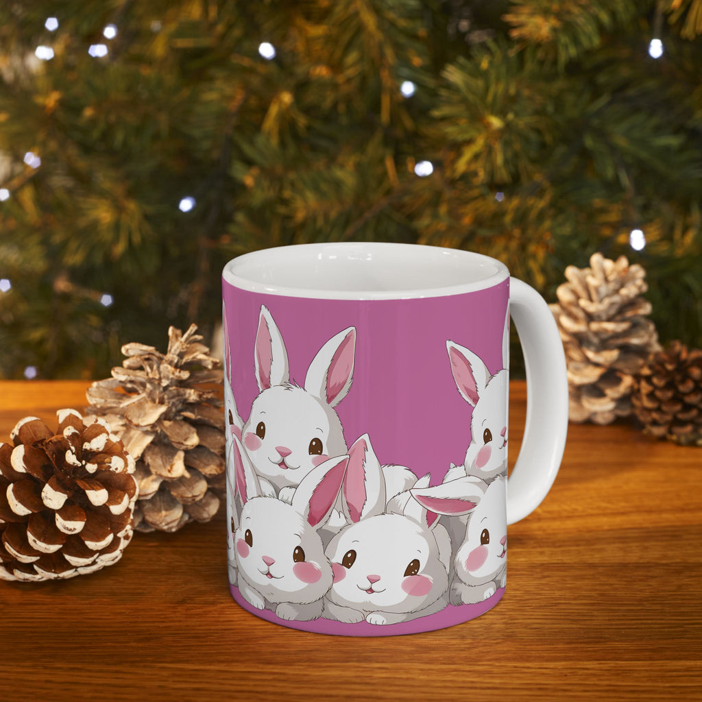 Cute Anime Rabbits - Rabbit Ceramic Mug | Cute Anime Rabbits - Rabbit Gifts (11oz)