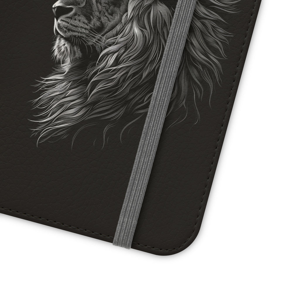 Lion Phone Case | Lion Wallet Phone Case Gifts | IPhone & Samsung Galaxy Lion Flip Cases