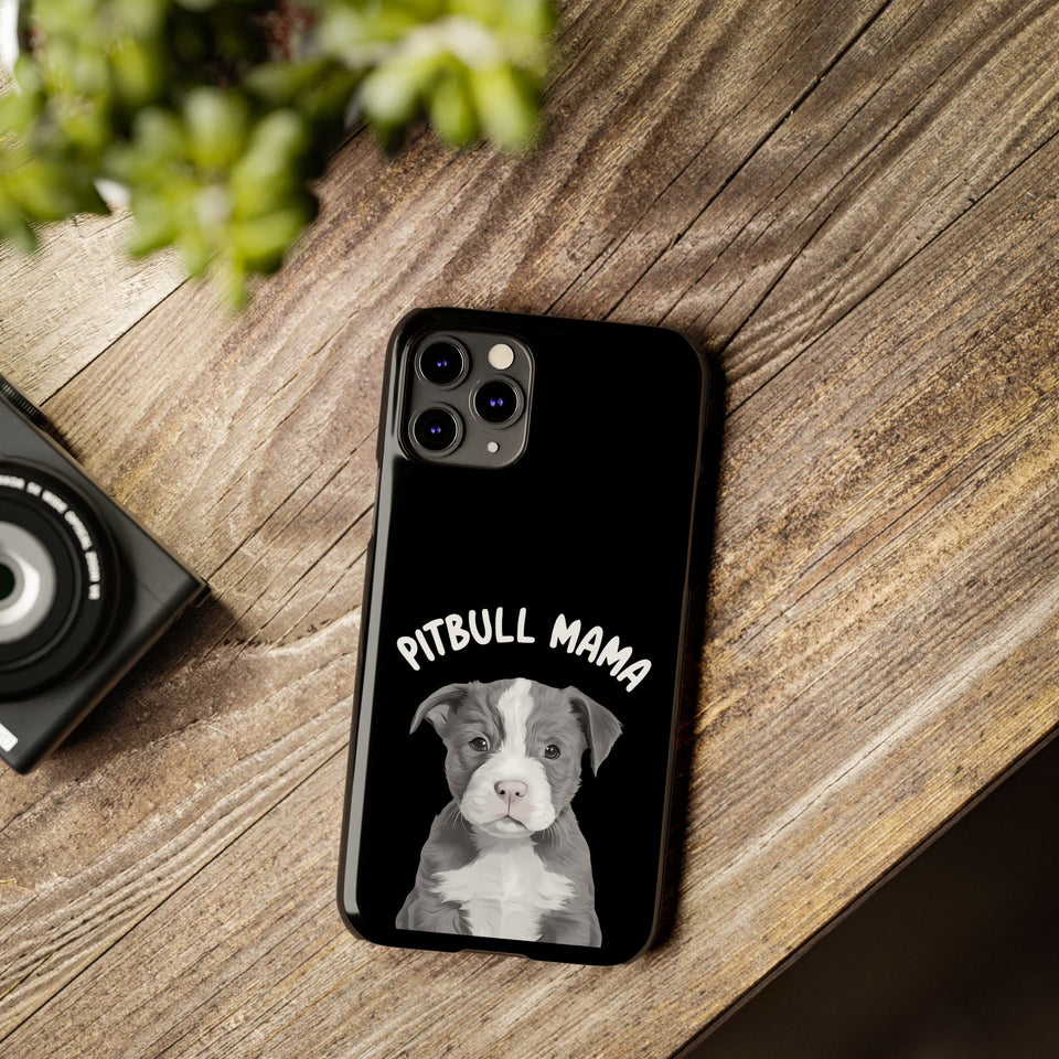 Premium Pitbull Mama iPhone Case | Pitbull Gifts Slim Phone Cases