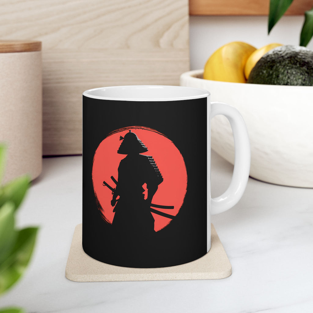 Samurai Red Moon Mug
