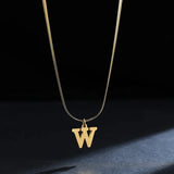 Elegant A-Z Stainless Steel Pendant Necklace Elegant A-Z Stainless Steel Pendant Necklace