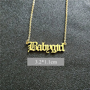 Babygirl Pendant Necklace | Baby Girl Necklace Babygirl Pendant Necklace | Baby Girl Necklace