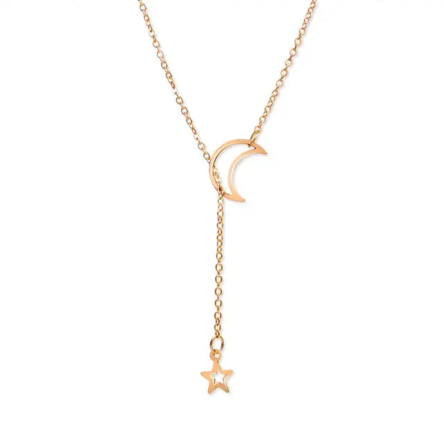 Star Charm Necklace | Moon & Star Necklace