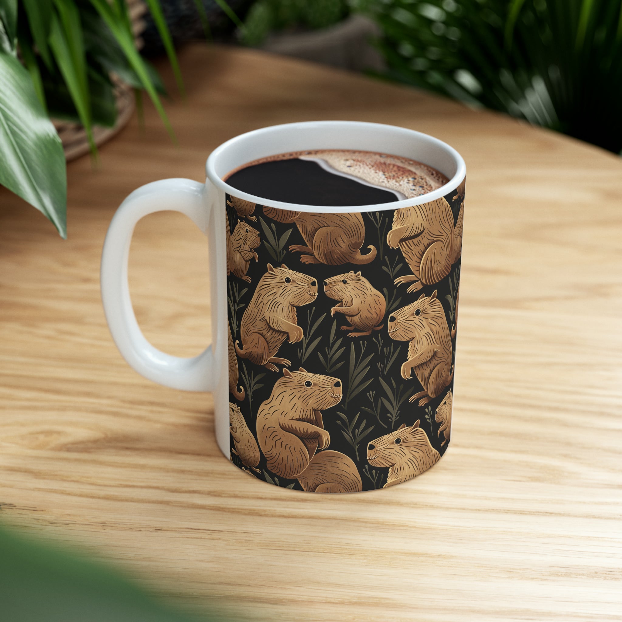 Capybara Mug  | Capybara Coffee Mug | Cute Capy Pattern Coffee Mug 11oz