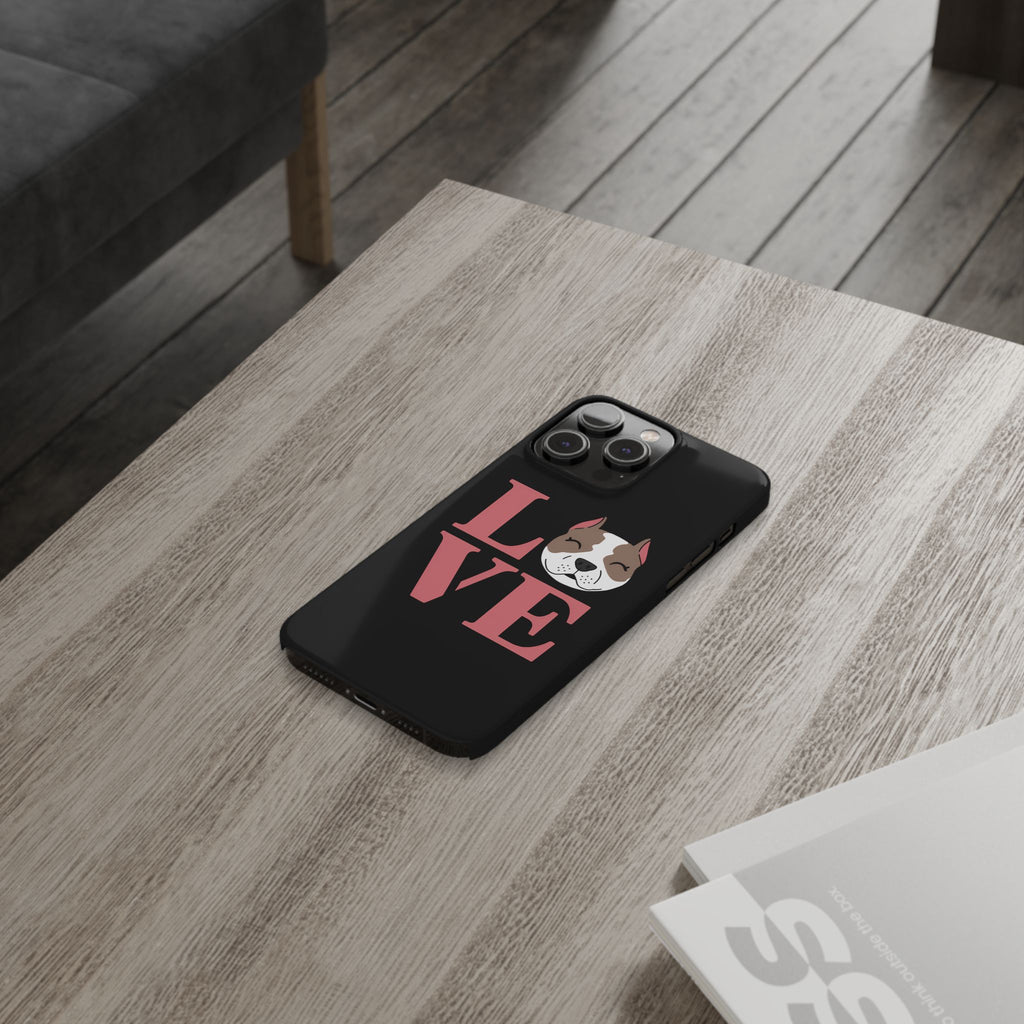 Premium Love Pitbulls iPhone Case | Pitbull Gifts Slim Phone Cases