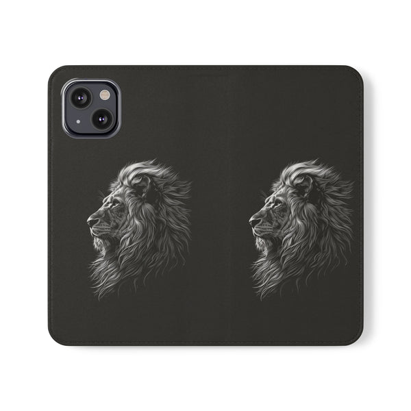 Lion Phone Case | Lion Wallet Phone Case Gifts | IPhone & Samsung Galaxy Lion Flip Cases