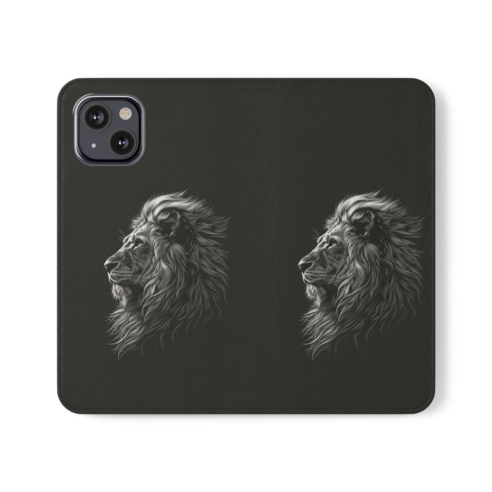 Lion Phone Case | Lion Wallet Phone Case Gifts | IPhone & Samsung Galaxy Lion Flip Cases