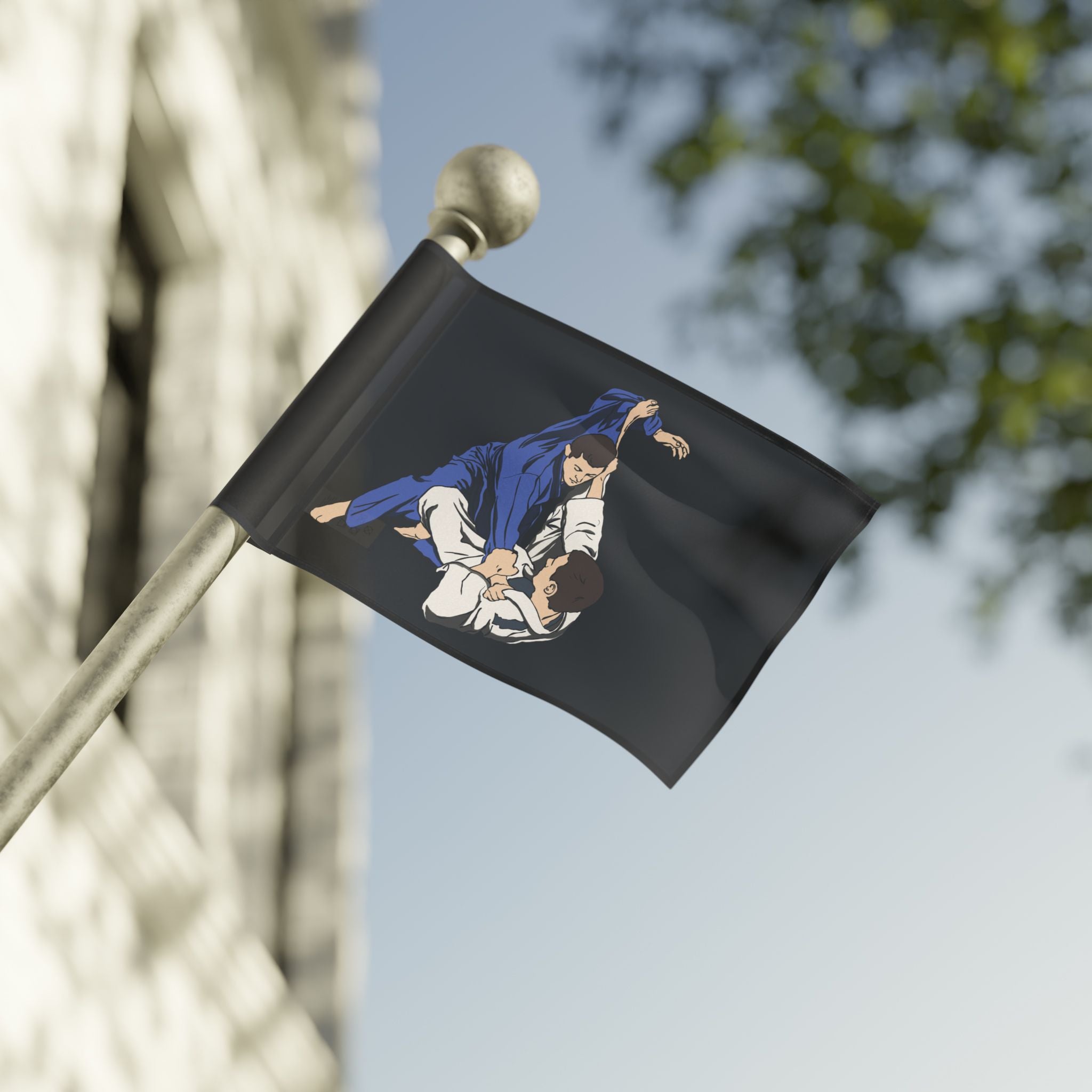 Brazilian Jiu Jitsu Rolling Flag Banner | BJJ Flag